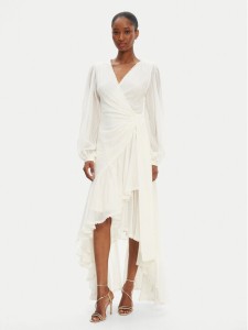 Guess Sukienka wieczorowa 5GGK53 7317A Écru Regular Fit