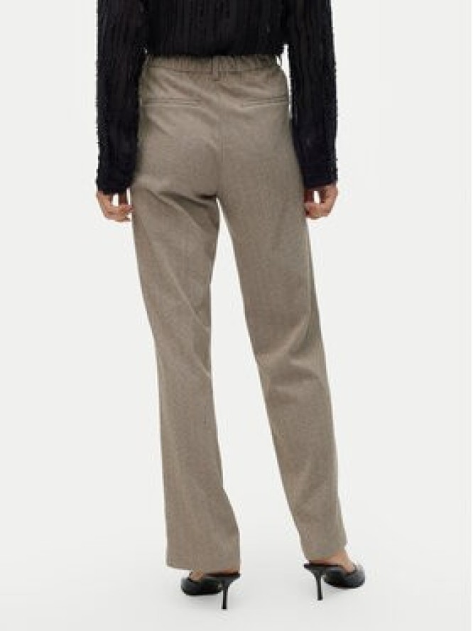 Vero Moda Spodnie materiałowe Kawi 10319665 Beżowy Straight Fit