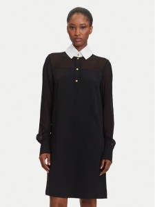 KARL LAGERFELD Sukienka koszulowa A3W13020 Czarny Regular Fit
