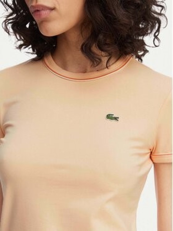 Lacoste T-Shirt TF5289 Pomarańczowy jasny Regular Fit