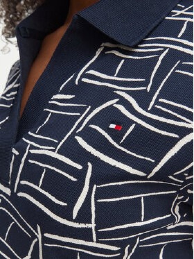 Tommy Hilfiger Sukienka codzienna 1985 Pique WW0WW49719 Granatowy Regular Fit