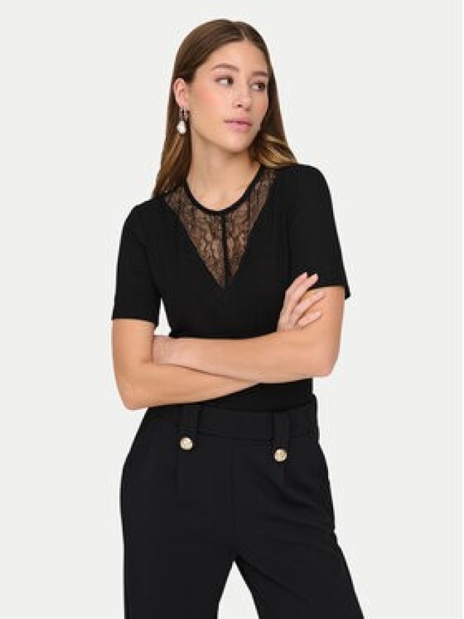 JDY T-Shirt Roxy 15341671 Czarny Slim Fit