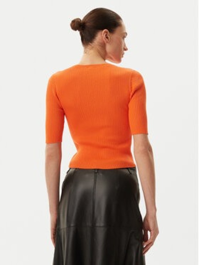 PINKO Sweter Tritone 102017 A1KW Pomarańczowy Slim Fit