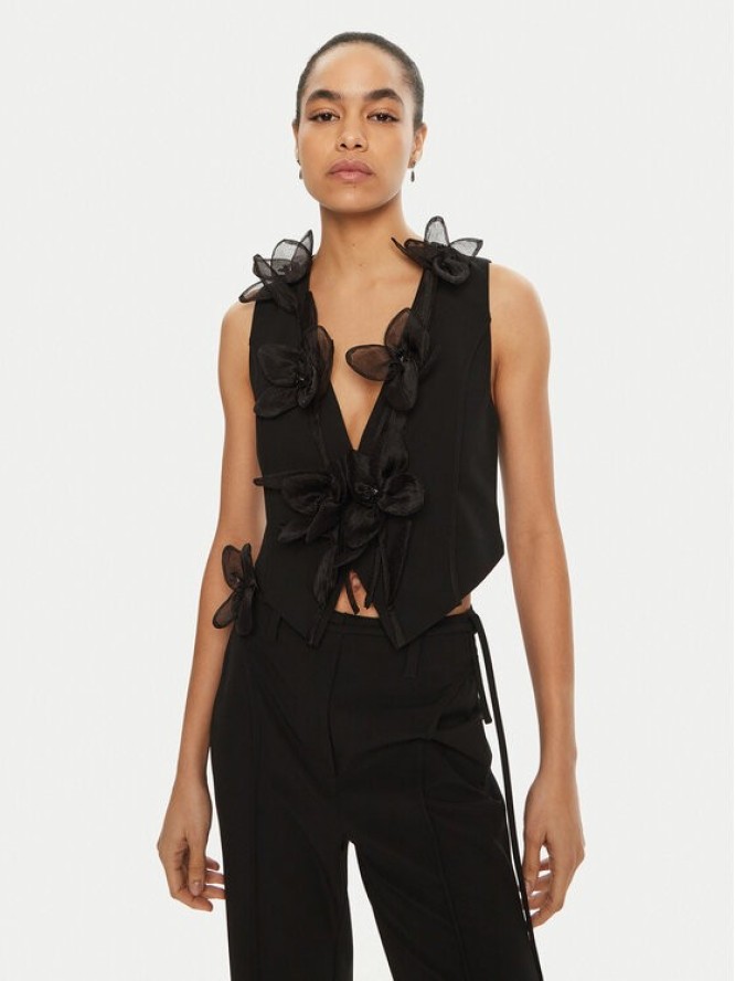 ROTATE Kamizelka 113589 Czarny Regular Fit