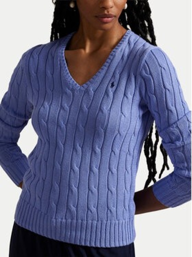 Polo Ralph Lauren Sweter 211971870005 Błękitny Slim Fit