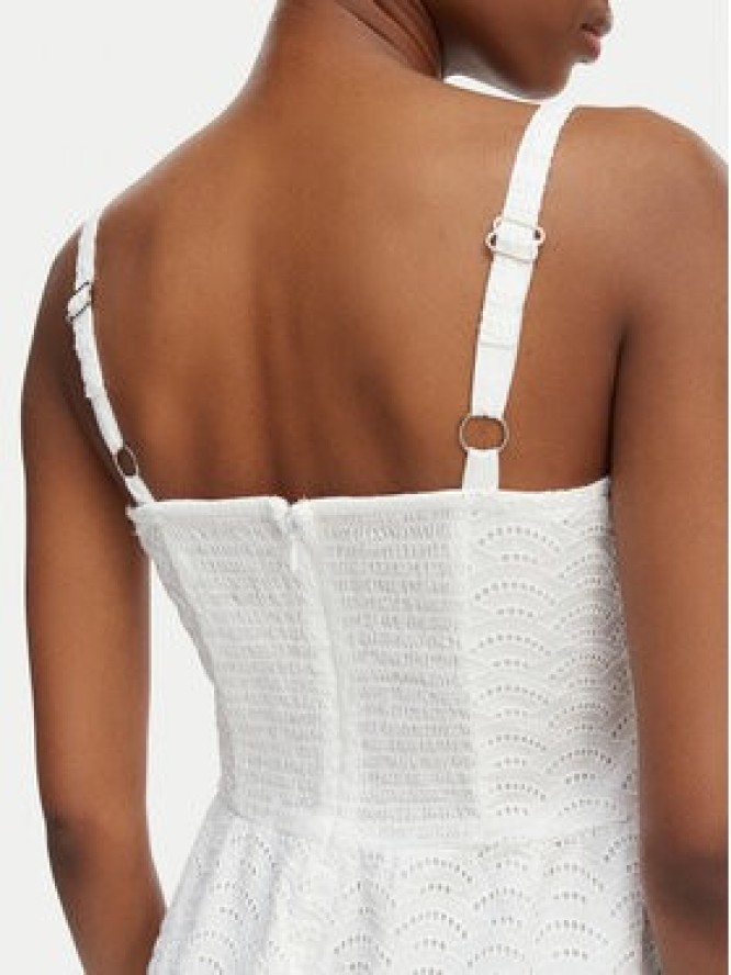 Guess Sukienka letnia W6GK44 W1884 Biały Regular Fit