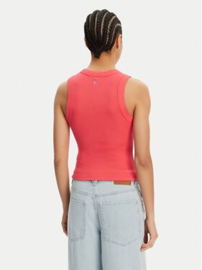 Tommy Jeans Top DW0DW21339 Różowy Slim Fit