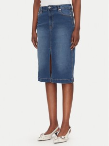 Silvian Heach Spódnica jeansowa Quofoy GPP25403LO Granatowy Regular Fit