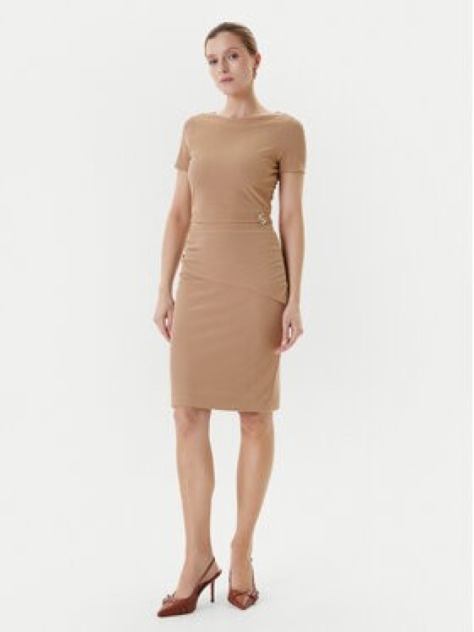 Guess Spódnica mini W5YD64 KAQL2 Beżowy Regular Fit