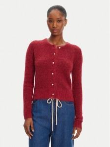 Munthe Kardigan Povilla 252160025272 Bordowy Regular Fit
