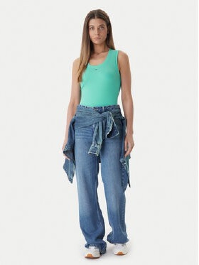 Tommy Jeans Top Essential DW0DW20673 Zielony Regular Fit