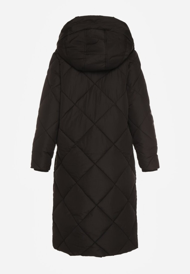 Czarna Kurtka z Geometrycznym Pikowaniem Johnatta