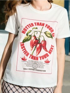 Koszulka z nadrukiem - kremowy