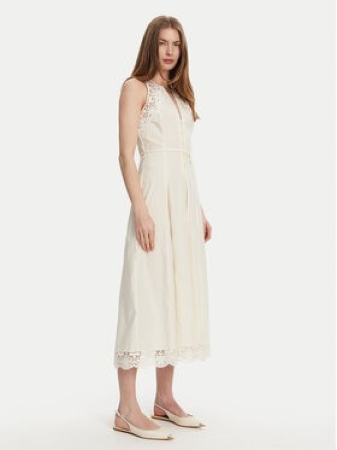 TWINSET Sukienka koktajlowa 251TT2090 Écru Regular Fit