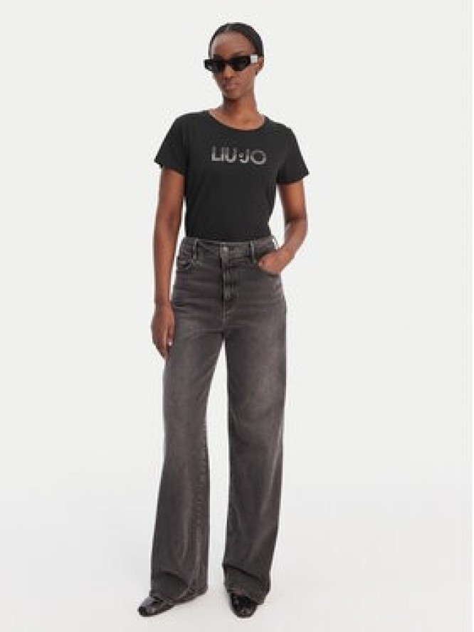Liu Jo Sport T-Shirt TA6056 JS923 Czarny Regular Fit
