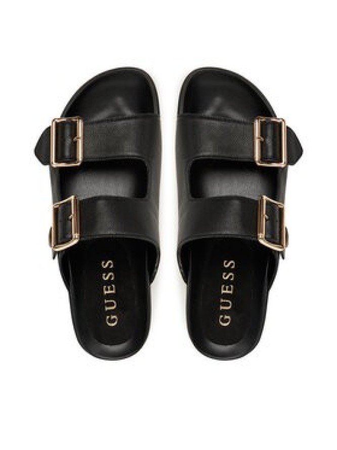 Guess Klapki FLTFST LEA03 Czarny