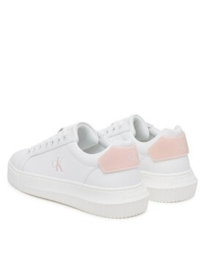 Calvin Klein Jeans Sneakersy Chunky Cupsole Ru Patch Lth Wn YW0YW01846 Biały