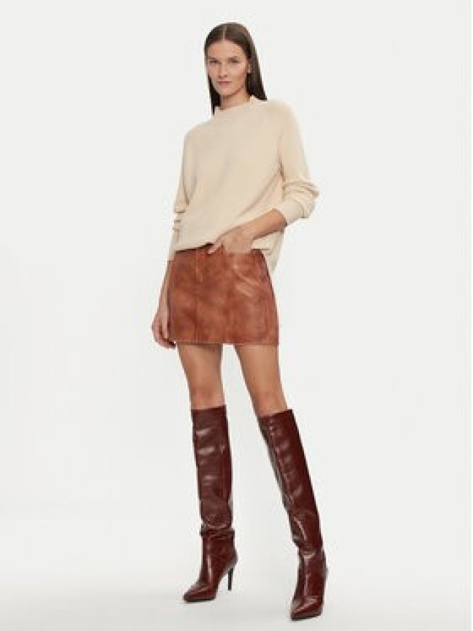 Kontatto Sweter 3M0128 Beżowy Relaxed Fit