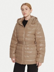 Calvin Klein Kurtka zimowa LV044D542G Beżowy Regular Fit
