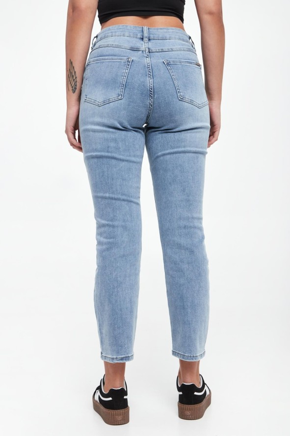 Jeansy damskie z kryształkami JOSEPH RIBKOFF