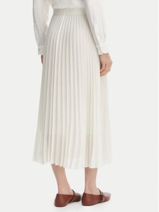 Marella Spódnica plisowana Gabbia 2613101085 Écru Regular Fit