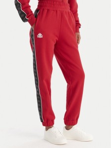 Kappa Spodnie dresowe Banda Adina 311M8HW Czerwony Regular Fit