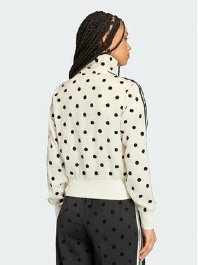 adidas Bluza Satin Polka Dots Tt Track Top KV1165 Kremowy Regular Fit