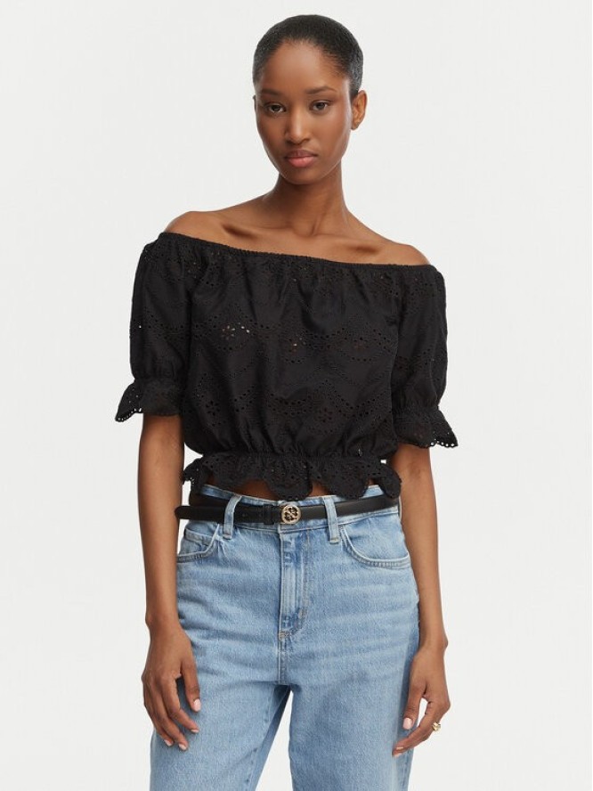 Guess Bluzka W6GP47 K3336 Czarny Regular Fit