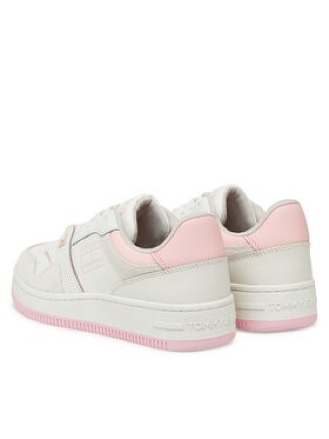 Tommy Jeans Sneakersy Tjw Retro Basket Washed Suede EN0EN02773 Biały