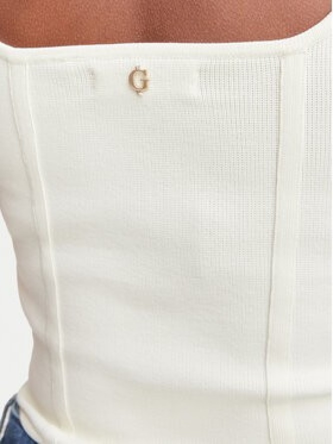 Guess Top W6YZ08 Z0979 Kremowy Slim Fit