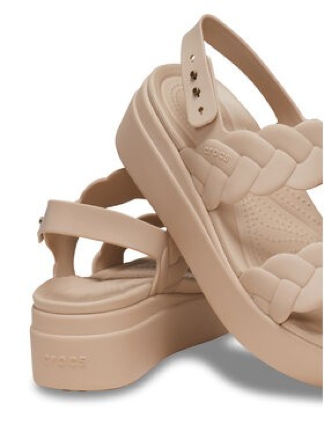 Crocs Sandały Brooklyn Woven Upper LW 209977 Beżowy