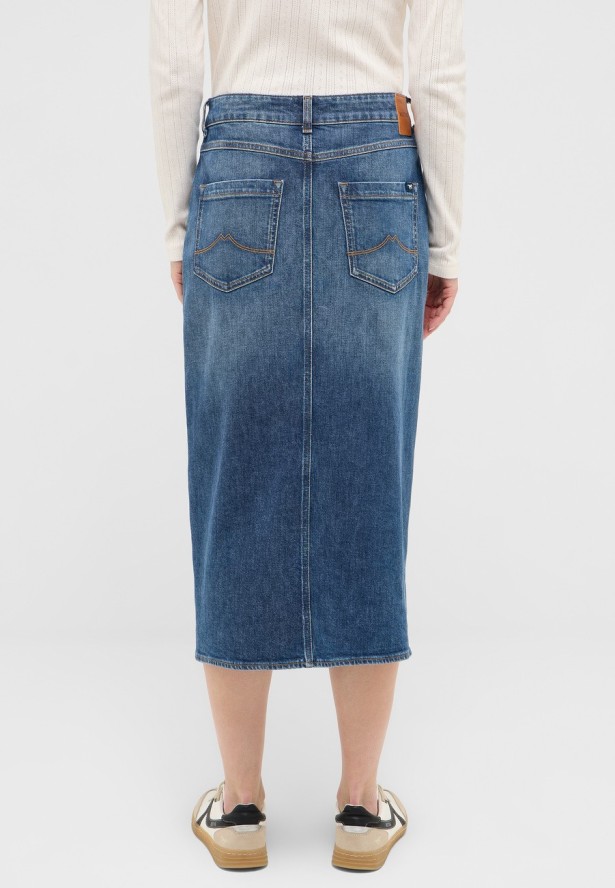 Damska Spódnica Maxi Mustang Style Eureka Denim Skirt Denim Blue 1016941 5000 582