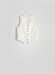 Kamizelka z dodatkiem wiskozy - biały