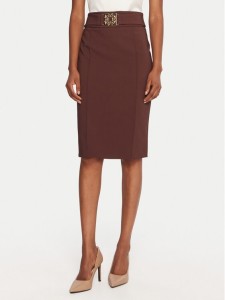 Rinascimento Spódnica ołówkowa CFC0126212003 Brązowy Slim Fit