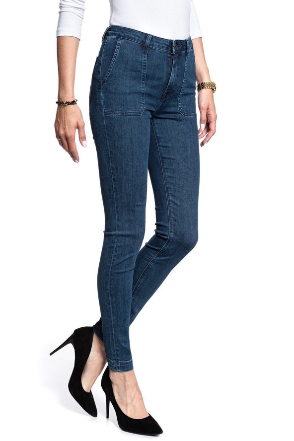 SPODNIE DAMSKIE LEE UTILITY SCARLETT HIGH DARK FOAM L31WMHGT 112107318