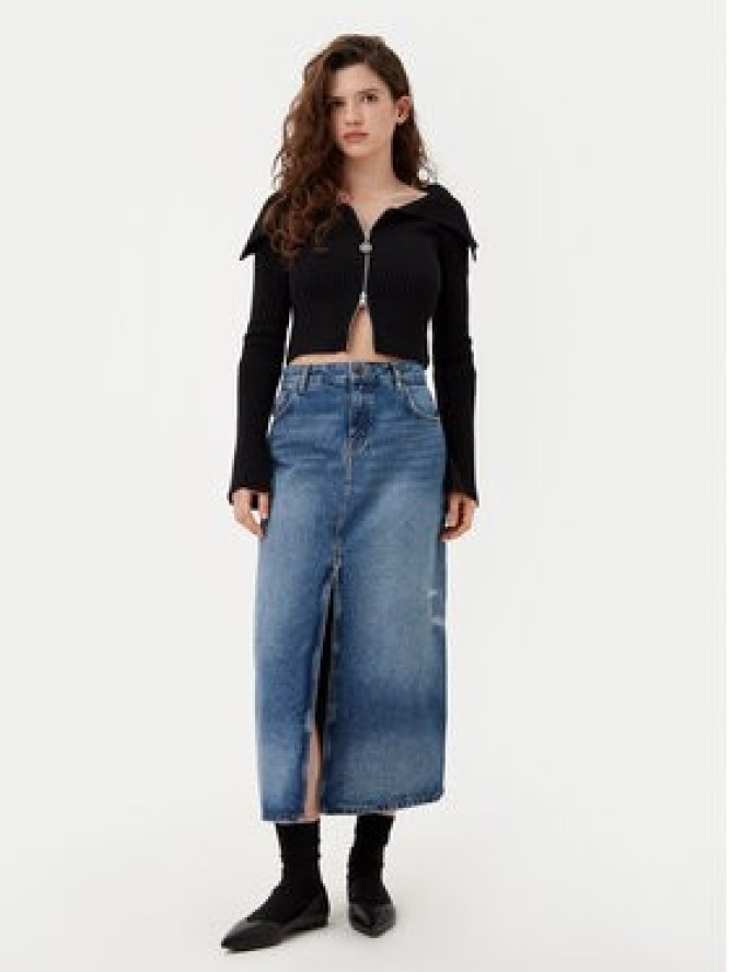 HUGO Spódnica jeansowa 50531699 Niebieski Regular Fit