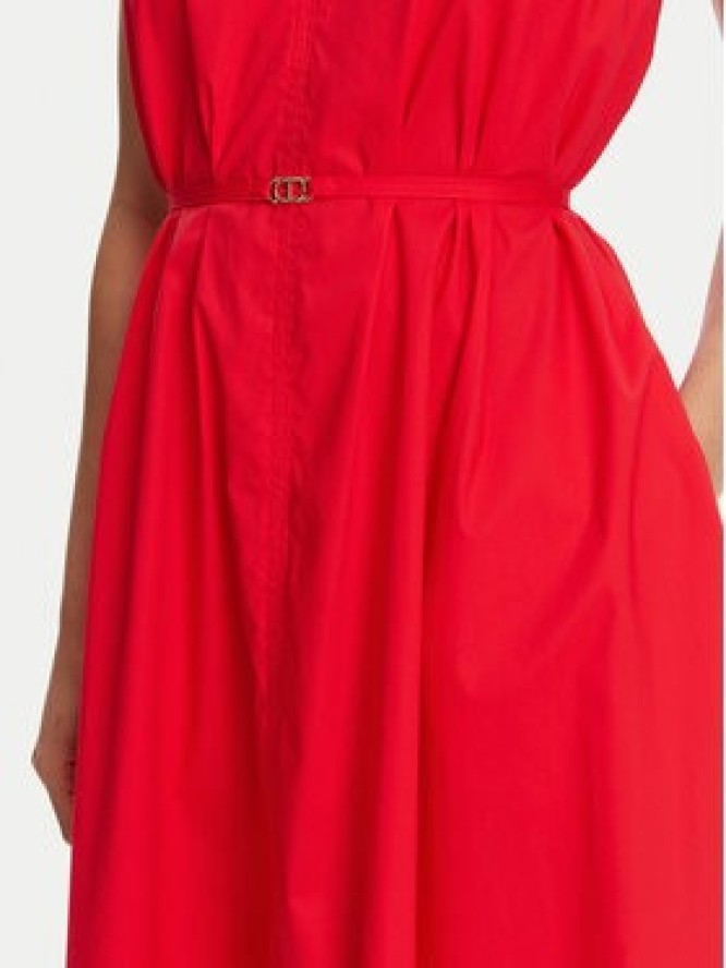TWINSET Sukienka koktajlowa 251TT2221 Czerwony Regular Fit