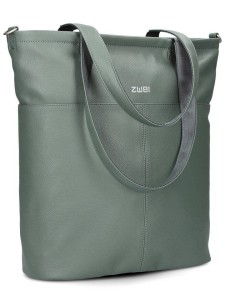 Zwei Torebka "M145" w kolorze zielonym - 35 x 37 x 15 cm rozmiar: onesize
