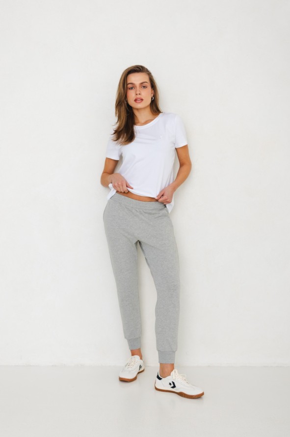 SPODNIE LENA SZARY MELANŻ XS - Flawless