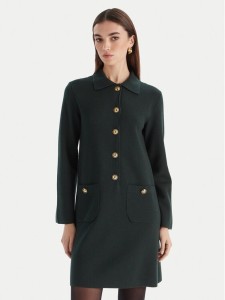 Luisa Spagnoli Sukienka dzianinowa Magilla 100109 Zielony Regular Fit