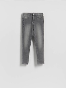 Jeansy slim fit push up - jasnoszary