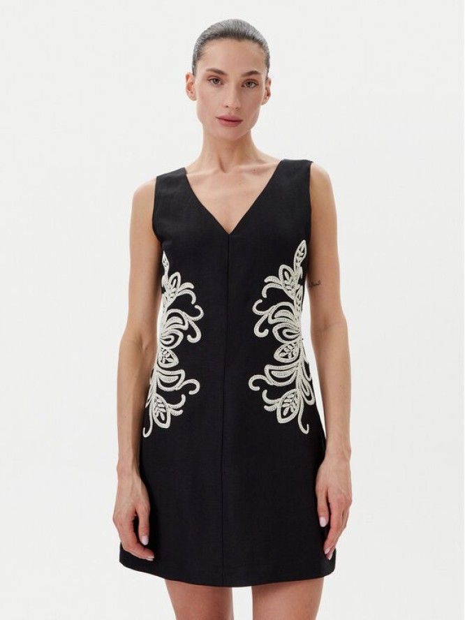 TWINSET Sukienka letnia 251LB2FBB Czarny Slim Fit