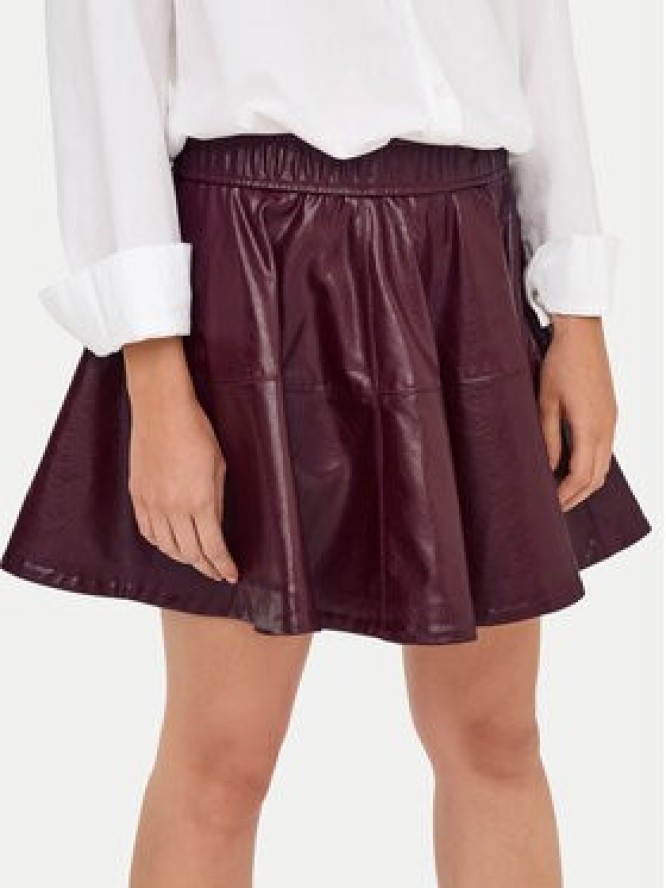 ONLY Spódnica z imitacji skóry Jacky 15355512 Fioletowy Regular Fit
