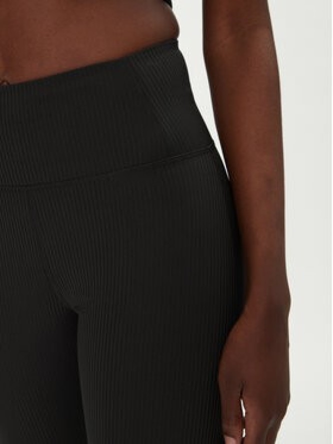 Girlfriend Collective Legginsy Rib Flare 4038RIB Czarny Slim Fit
