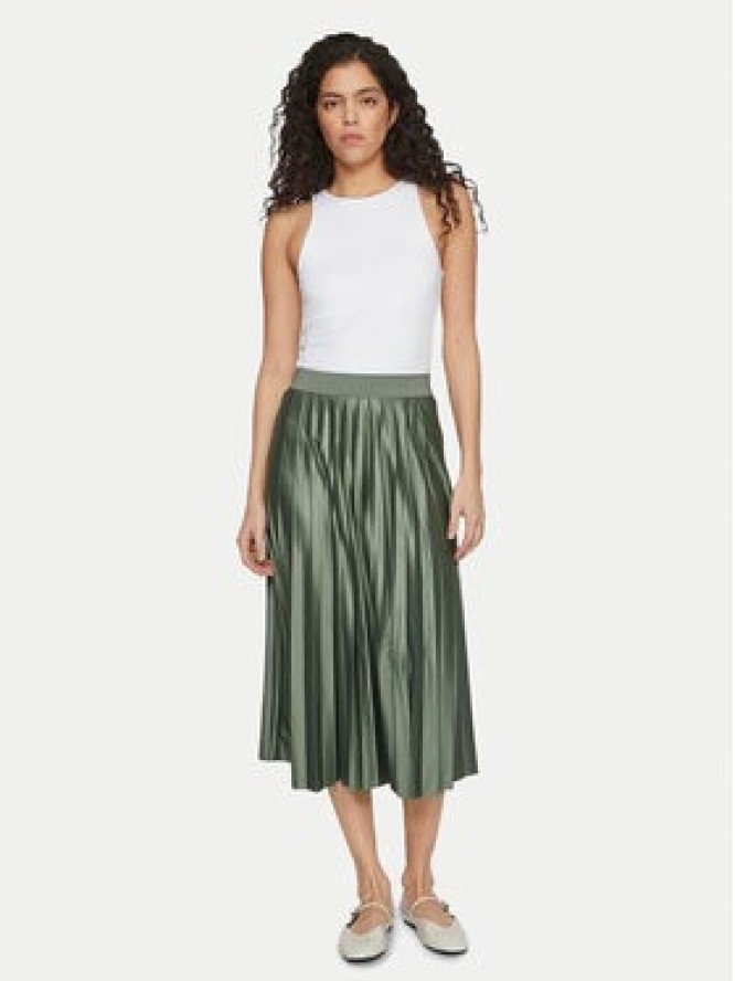 Vila Spódnica plisowana Nitban 14063241 Zielony Regular Fit