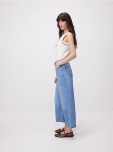 Jeansy z szerokimi nogawkami - niebieski