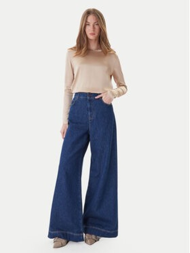 ViCOLO Bluzka TF0244 Beżowy Regular Fit