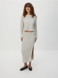 Spódnica midi z wiskozą - wielobarwny