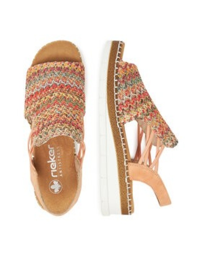 Rieker Sandały V1241-90 Kolorowy