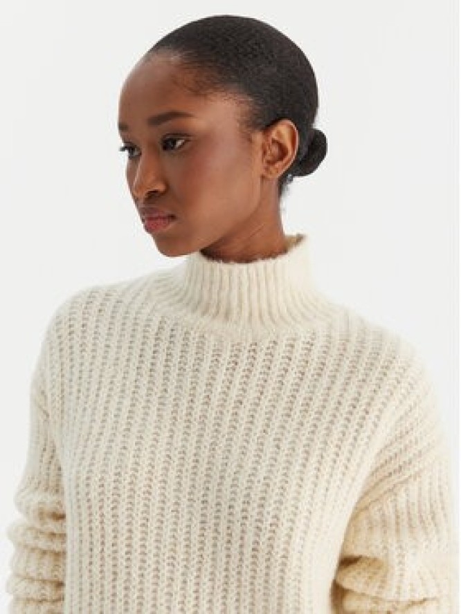 Calvin Klein Jeans Golf Brushed Wool Ls LV044D361G Biały Regular Fit